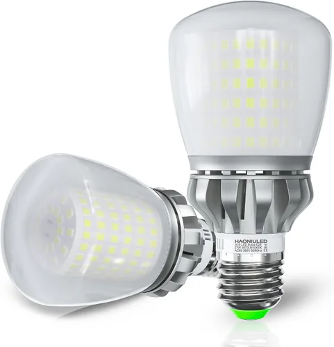 Vista 8 de Bombillas LED A19 equivalentes a 250 W, bombillas LED brillantes de 3670 lúmenes, 3000 K, blanco cálido, 27 W, E26, bombilla LED de maíz