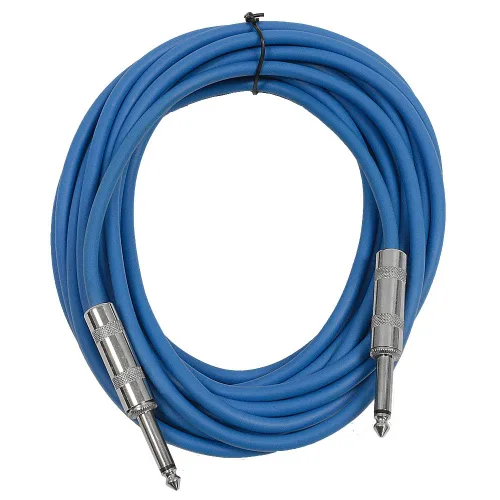 Vista 15 de Seismic Audio Cables para altavoces de guitarra, cables de guitarra TS de ¼”, negros, 2 pies