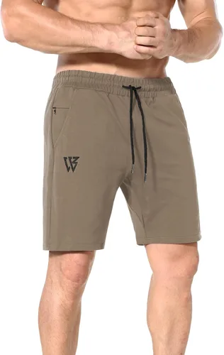 Vista 8 de ZENWILL Pantalones cortos de gimnasio para hombre, pantalones cortos de entrenamiento atléticos para fisicoculturismo con bolsillos