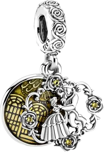 Vista 99 de Dijes de plata de ley 925 de dibujos animados de pato, ratón, oso, elefante, dragón chino, cuentas colgantes para pulseras y collares, joyería