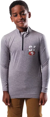 Vista 25 de Ultra Game - Camiseta juvenil NFL oficial con cremallera de un cuarto y manga larga súper suave