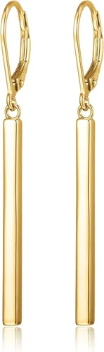 Vista 6 de Amazon Essentials Aretes colgantes de oro amarillo de 18 quilates o oro rosa de 14 quilates sobre plata esterlina (anteriormente colección Amazon)