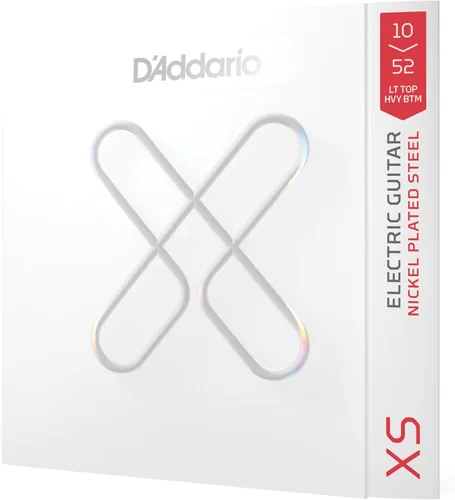 Vista 14 de D'Addario - Cuerdas de guitarra eléctrica con revestimiento de níquel XS, XSE1156, calibre Med Top/X-Heavy Bottom 11-56, juego de 6 cuerdas, paquete