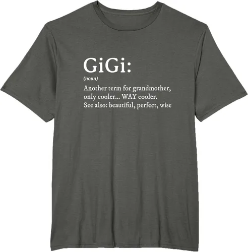 Vista 7 de Gigi Definition - Camiseta de regalo para abuela, cumpleaños y abuela, Negro