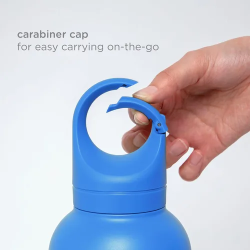 Vista 6 de Ubbi Pup & Me Botella de agua aislada de acero inoxidable para perros con cuenco adjunto, botella de viaje portátil de 32 onzas a prueba de fugas