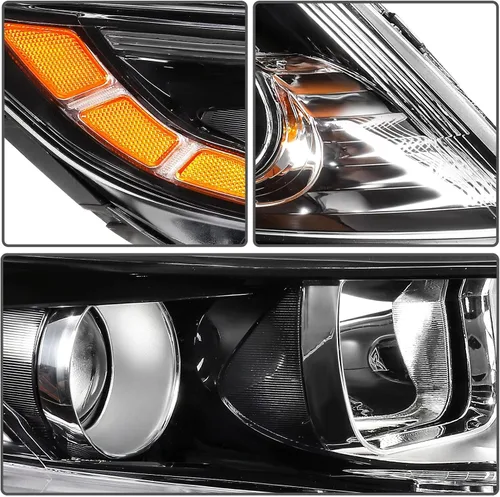 Vista 9 de Faro Transparente Lente Carcasa Negra para Kia Optima SXL 2013