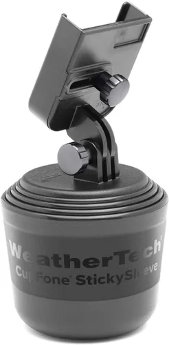 Vista 24 de WeatherTech CupFone, Soporte Universal de Portavasos para Teléfono en Coches – Ajuste Ajustable y Seguro con Acceso Abierto para Carga – Compatible