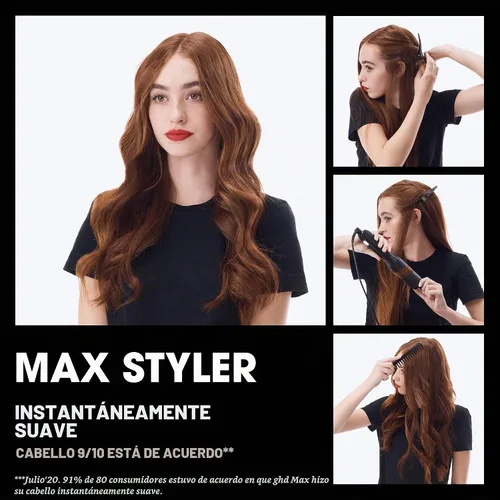 Vista 5 de ghd Max Styler Essentials Duo - Plancha plana Max (negro) con protector de cuerpo en aerosol de protección térmica para cabello (4 onzas líquidas)