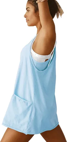 Vista 5 de Vestido atlético para mujer con pantalones cortos incorporados, mini vestido de entrenamiento deportivo para golf, verano 2024