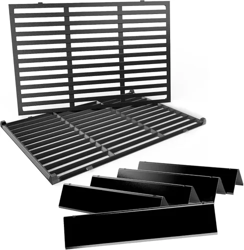 Vista 10 de Uniflasy Rejillas de hierro fundido esmaltado de porcelana de 17.5 pulgadas para Weber Spirit E-210 S-210 E-220 S-220, Spirit I & II Serie 200