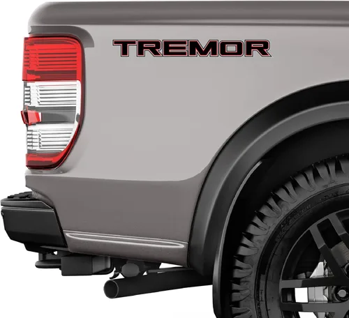 Vista 2 de Pegatinas laterales para caja de camioneta Tremor F150 F250 (negro rojo)