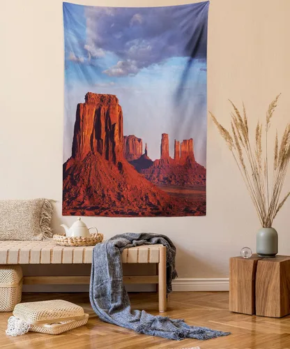 Vista 32 de Lunarable Tapiz mexicano, tema de cultura latinoamericana, sombrero de paja, manta de serape de Maracas, decoración de tela para colgar en la pared