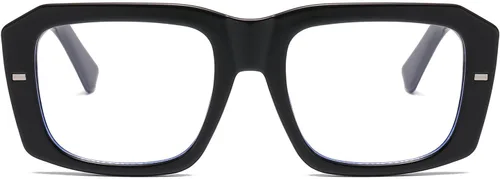 Vista 3 de LJCZKA Gafas rectangulares con bloqueo de luz azul para mujeres y hombres, de gran tamaño, marco grueso, anteojos cuadrados para computadora