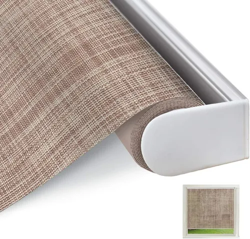 Vista 17 de Persianas enrollables solares para ventana, impermeables, filtrantes de luz, sin cordón, protección UV, ignífugas, para ventanas, puertas, sala