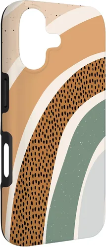 Vista 3 de Boho Burnt Orange Half Rainbow with Dotted Pattern Arches Case for iPhone 17