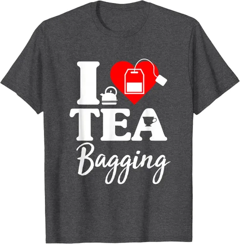 Vista 31 de Camiseta con texto en inglés "I Love Tea Bagging", divertida camiseta para bebedores de té, Negro