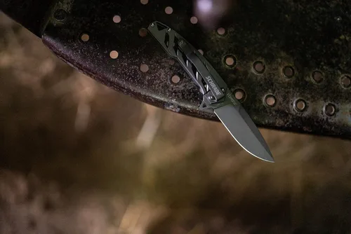 Vista 5 de Schrade Carpeta de ventrículo clase Delta de 7 pulgadas con hoja de acero AUS-10 de 3 pulgadas y mango de aluminio para EDC