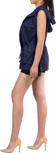Vista 5 de MixMatchy chaleco con cordón para mujer, ligero, holgado, chaleco utilitario