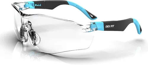 Vista 10 de DEX FIT Gafas de seguridad SG210N – Antivaho y resistentes a los arañazos Z87.1 protección ocular, patillas ajustables y agarre antideslizante