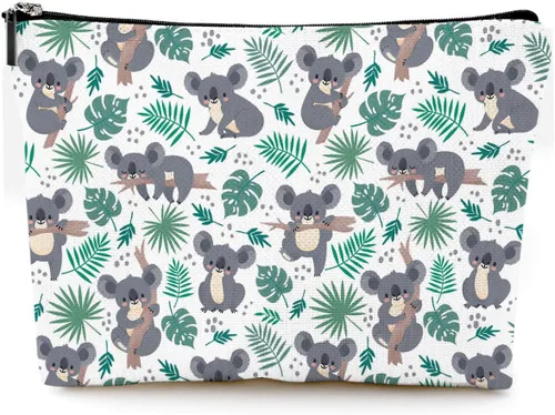 Vista 26 de Pequeña bolsa de maquillaje para monedero, bonita lona impermeable, bolsas de cosméticos para mujeres, con cremallera, bolsa de aseo de viaje