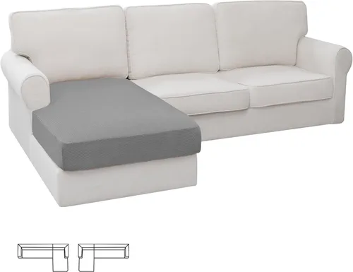 Vista 126 de Easy-Going - Funda de cojín elástica individual para sofá biplaza, sillón, funda de cojín protectora, suave, flexible con parte inferior elástica