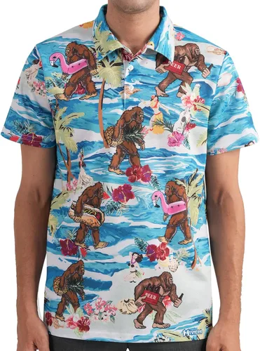 Vista 3 de HIVICHI Golf Shirts for Men Funny Golf Shirts for Men Hawaiian Polo Shirts for Men Golf Gift