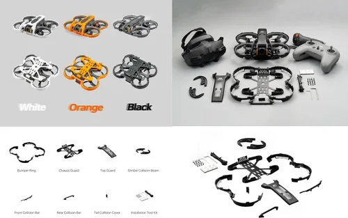 Vista 9 de Generic AVATA 2 Drone Propeller Guard Protector de 360 grados, para DJI AVATA2 Funda protectora de parachoques, antigolpes y antiarañazos