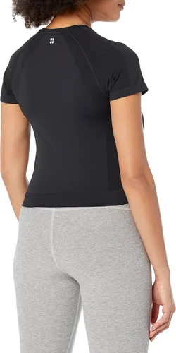 Vista 2 de Sweaty Betty Women's Athlete Cropped Short Sleeve Seamless Workout T-Shirt