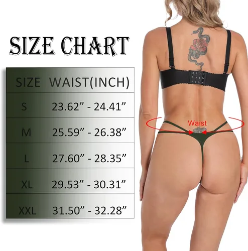 Vista 6 de Sexy Stretch Blend Micro T Back Low Rise Cheeky Exotic Tangas Variedad de patrones invisibles para mujer, Ropa interior regular y talla grande
