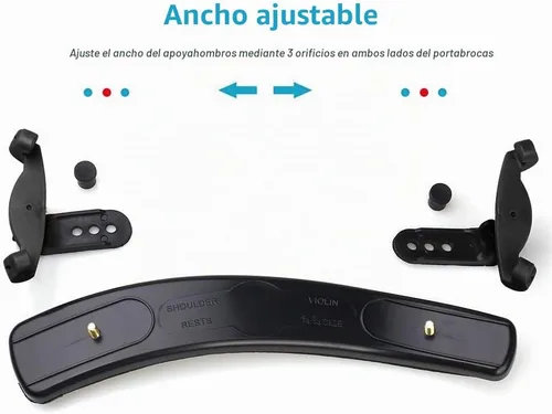 Vista 8 de NANYI 1/2 - Reposapiés para violín para niños, ajustable, con colofonia y silencio