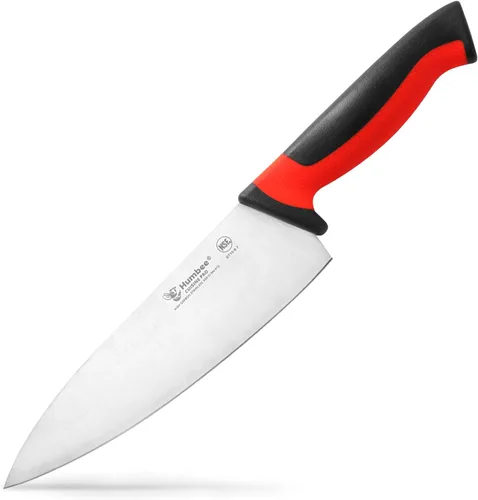 Vista 28 de Cuchillo de chef de 6 pulgadas, hoja de acero inoxidable de alto carbono certificada NSF – Mango ergonómico codificado por colores, cuchillo de Negro
