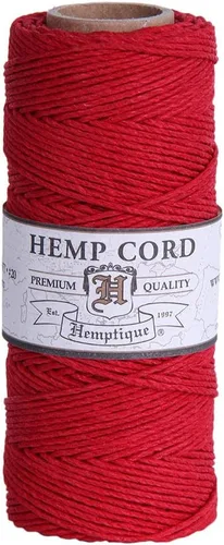 Vista 9 de Hemptique - Carrete de cordón de cáñamo 100 % - 62.5 m de hilo de cáñamo - Hecho con amor - Hilo de cordón de 20 ~ 1 mm para hacer joyas, macramé