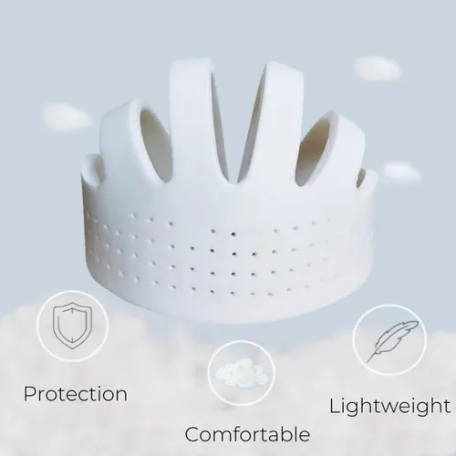 Vista 4 de Casco para caminar para bebé, protector de cabeza, casco para gatear y caminar, casco anticolisión, sombrero acolchado para la cabeza, transpirable