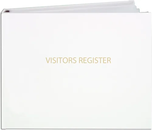 Vista 6 de BookFactory Visitor Log Book Register, Black, Hardbound, 120 Pages Negro