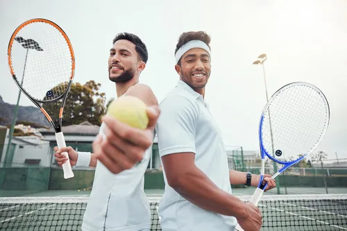 Vista 8 de bo'weiqi Juego de raquetas de tenis recreativas de 27 pulgadas para 2 jugadores, raquetas de tenis ligeras preencordadas para principiantes, incluye