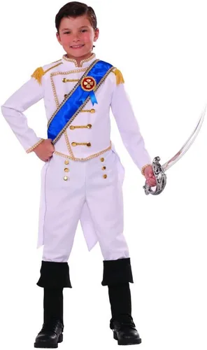 Vista 2 de Disfraz Forum Novelties, para niños, Príncipe Feliz para Siempre, M, Blanco