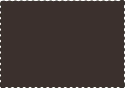 Vista 4 de Manteles de papel desechables con bordes ondulados (100, Negro) Disposable paper placemats, scalloped-edge design, black, 100 count, quick table