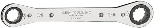 Vista 6 de KLEIN TOOLS 68202 Llave de caja de trinquete, fabricada en EE. UU., 1/2 pulgadas x 9/16 pulgadas con trinquete inverso y acabado cromado
