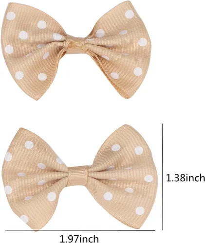 Vista 2 de 100 cintas de grogrén para manualidades, pinzas para el cabello para niños, accesorios para el cabello (multicolor, 1.97 pulgadas)