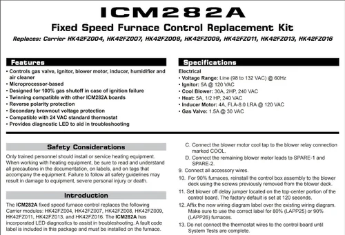 Vista 5 de ICM Controls ICM282A repuesto OEM, portador HK42FZ - serie para 325878-751