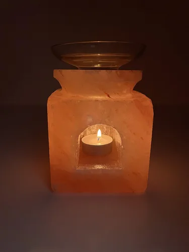 Vista 3 de Difusor de aroma de sal del Himalaya, para aceites esenciales, aromaterapia, purificación de aire, decoración del hogar, ideas de regalo únicas