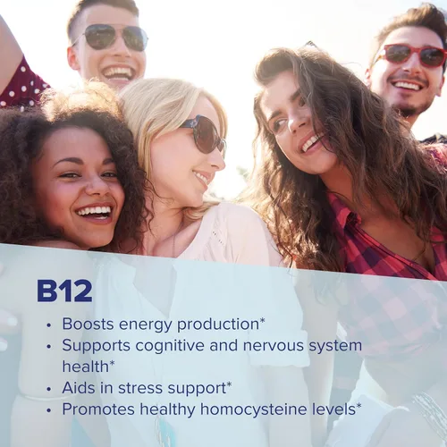 Vista 6 de Superior Source No Shot Vitamina B12 Metilcobalamina (2000 mcg), metilfolato, B6 (P-5-P), microlingüe de disolución rápida, 60 unidades, salud