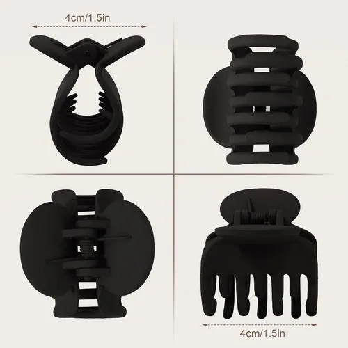 Vista 4 de Pinzas para el cabello para mujer, diseño de plátano, agarre antideslizante, con estampado de leopardo, guepardo, accesorios para niñas, pinzas