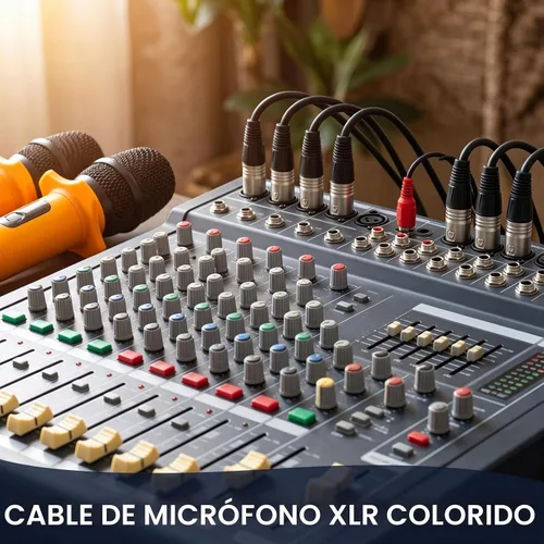 Vista 6 de Copkim Paquete de 10 cables XLR de 6 pies de 3 pines macho a hembra