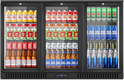 Vista 13 de Mini Refrigerador de Vino, Refrigerador Enfriador de Vino de 12 Botellas, Bodega de Vino Independiente para Vino Rojo y Blanco, Control
