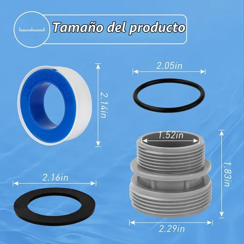 Vista 2 de Kit de adaptadores de conversión de manguera compatible con Intex Coleman