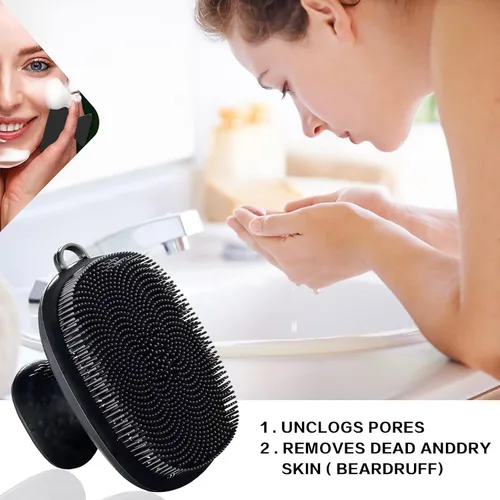 Vista 3 de SKVLF Limpiador facial de silicona, limpiador facial, exfoliante facial de silicona, cepillo de limpieza facial de silicona para mujeres y hombres