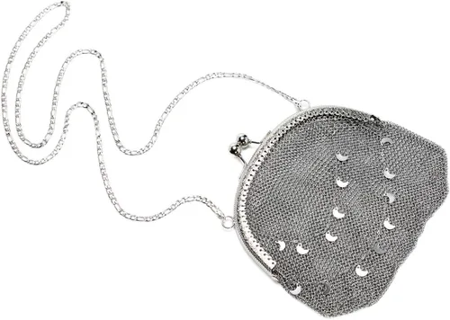 Vista 12 de Bolso de malla vintage para noche, bolso de mano antiguo para baile de graduación, cóctel, fiesta, fiesta brillante