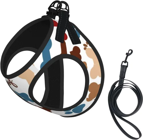 Vista 10 de Arnés de chaleco delantero para perro, patrón de avión de avión azul marino, correas ajustables a prueba de escape, solución de control para perros