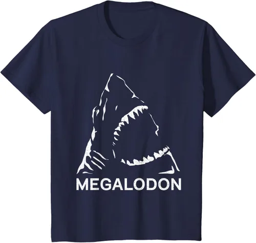 Vista 35 de Camiseta de paleontólogo prehistórico de tiburón gigante Megalodon, Negro